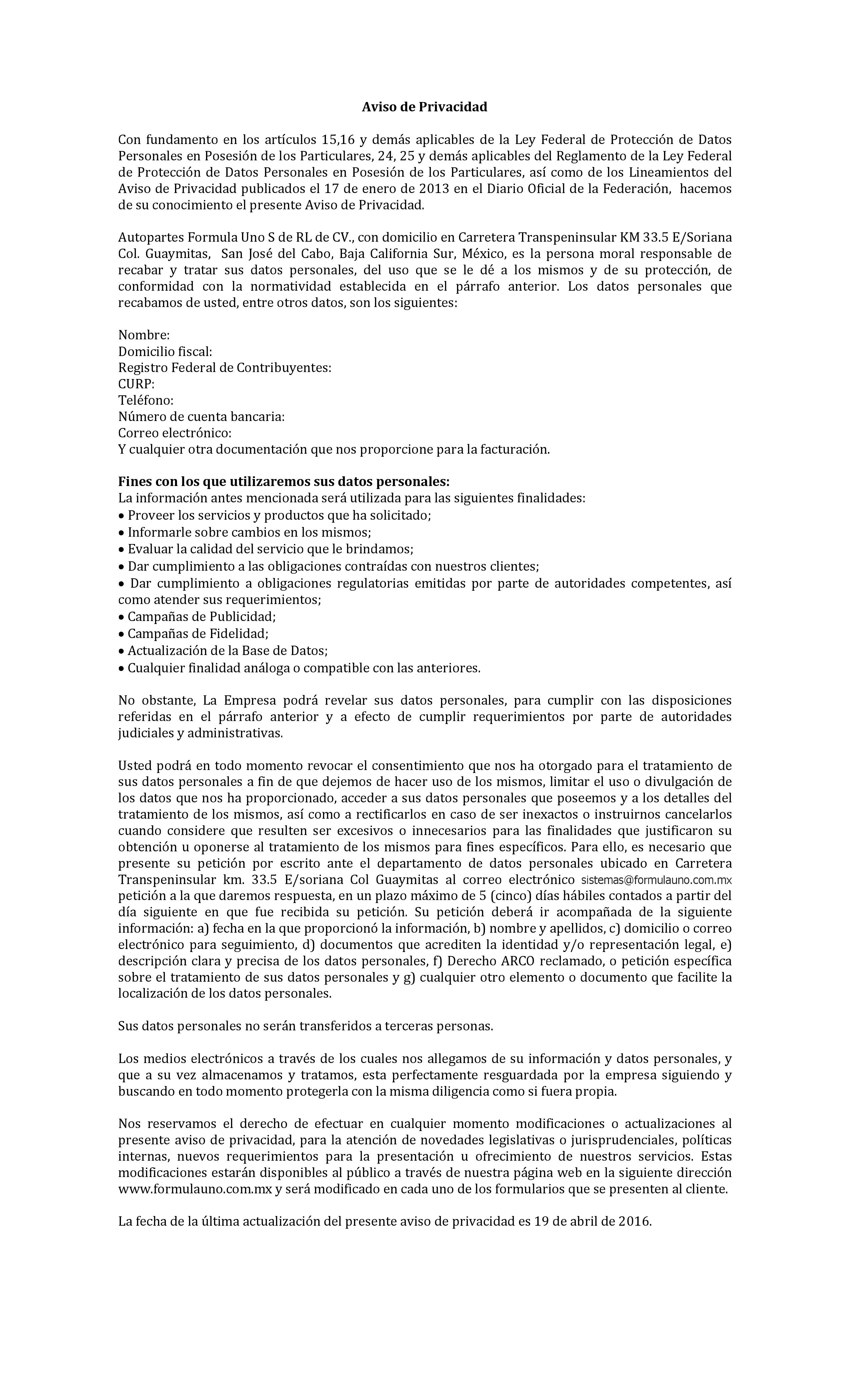 aviso